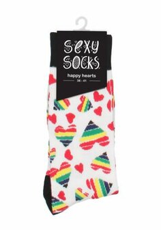 Sexy Socken - Gl&uuml;ckliche Herzen