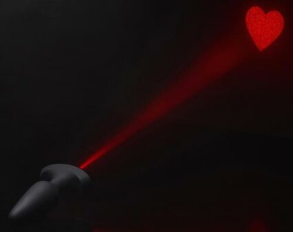 Laser Heart Silikon Analplug - Mittel