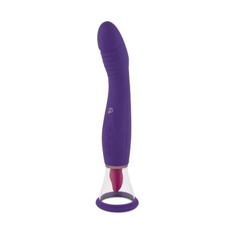 Pleasure Pump mit G-Punkt Vibrator - Violett