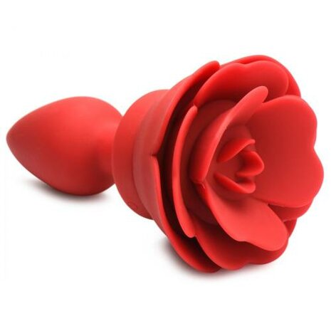 Vibrierender Rose Analplug mit Fernbedienung - Groß