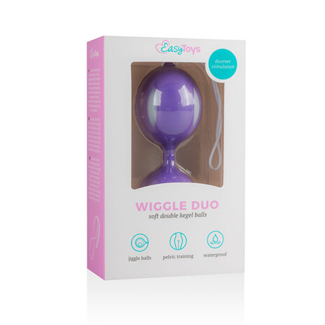 Wiggle Duo Kegel Ball - lila/weiß