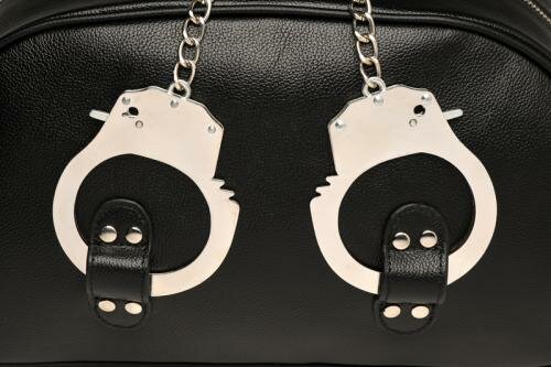 Bondage-Reisetasche mit Handschellen - Schwarz